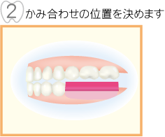 かみ合せの位置を決めます